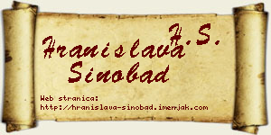 Hranislava Sinobad vizit kartica